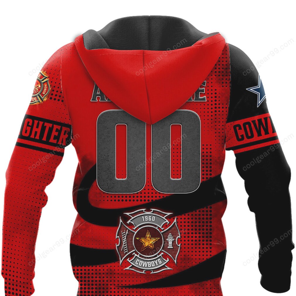 Dallas Cowboys Firefighter Blaze Line Long Hoddie Dallas Cowboys Firefighter Blaze Line Long Hoddie