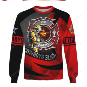 Dallas Cowboys Firefighter Blaze Line Long Hoddie