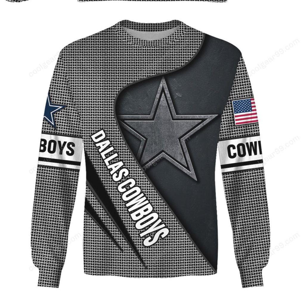 Dallas Cowboys Gear99 Black & Grey Houndstooth Hoodie Dallas Cowboys Gear99 Black & Grey Houndstooth Hoodie