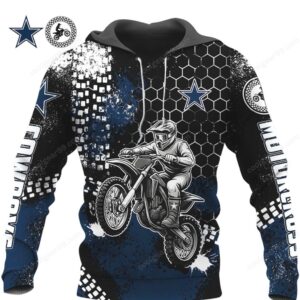 Dallas Cowboys Motocross, Dirt Bike Rider Graphic Hoddie Dallas Cowboys Motocross, Dirt Bike Rider Graphic Hoddie