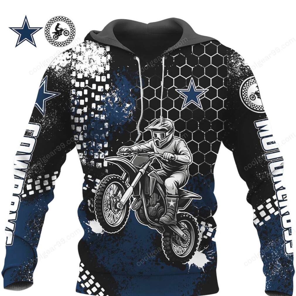 Dallas Cowboys Motocross, Dirt Bike Rider Graphic Hoddie Dallas Cowboys Motocross, Dirt Bike Rider Graphic Hoddie