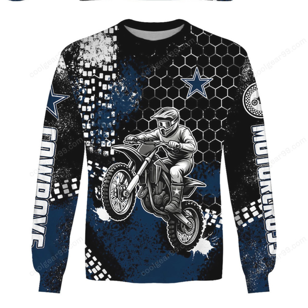Dallas Cowboys Motocross, Dirt Bike Rider Graphic Hoddie Dallas Cowboys Motocross, Dirt Bike Rider Graphic Hoddie