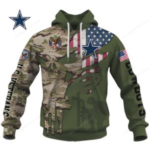 Dallas Cowboys U.S. Veteran Camouflage Skull Hoddie Dallas Cowboys U.S. Veteran Camouflage Skull Hoddie