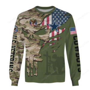 Dallas Cowboys U.S. Veteran Camouflage Skull Hoddie