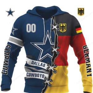Dallas Cowboys x Germany Flag Graphic T Shirt Dallas Cowboys x Germany Flag Graphic T Shirt