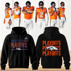 Denver Broncos 2025 Playoffs Black Hoodie