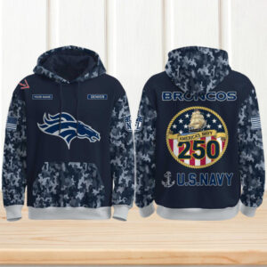 Denver Broncos Navy 250th Celebration Night Game Hoodie