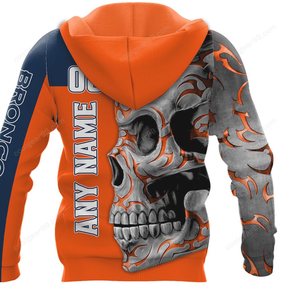 Denver Broncos Skull Graphic Performance Hoodie Denver Broncos Skull Graphic Performance Hoodie