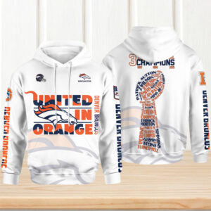 Denver Broncos United in Orange Champions Hoodie