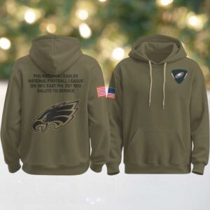 Eagles 2025 Salute To Service Military Hoodie