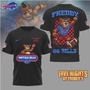 Five Nights at Freddy's x Buffalo Bills Crossover T Shirt