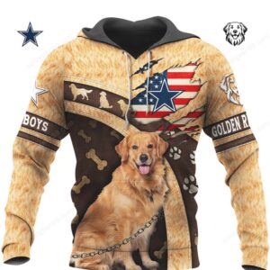 Golden Retriever American Flag Patriotic Dog Lover Hoodie Golden Retriever American Flag Patriotic Dog Lover Hoodie