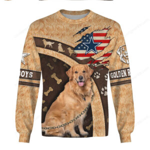 Golden Retriever American Flag Patriotic Dog Lover Hoodie