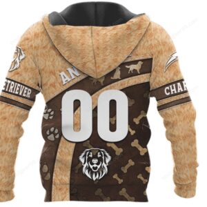 Golden Retriever Los Angeles Chargers Patriotic Dog Lover Apparel Collection Hoodie Golden Retriever Los Angeles Chargers Patriotic Dog Lover Apparel Collection Hoodie