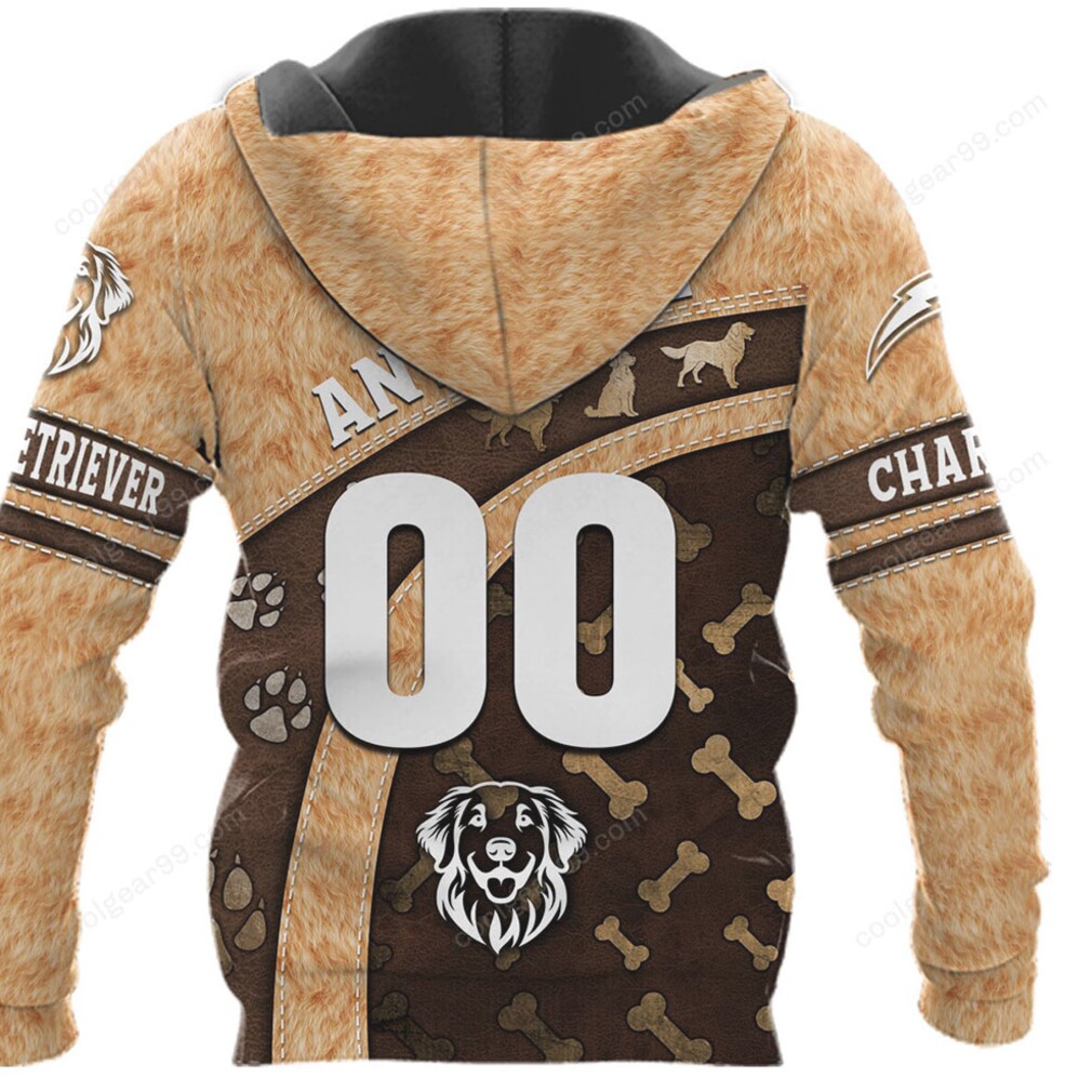 Golden Retriever Los Angeles Chargers Patriotic Dog Lover Apparel Collection Hoodie Golden Retriever Los Angeles Chargers Patriotic Dog Lover Apparel Collection Hoodie