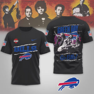 Green Day x Buffalo Bills NFL Collaboration T Shirt