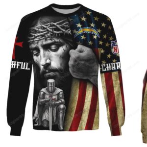 HFUL CHARGERS Christian Knight American Flag Graphic Apparel Hoodie