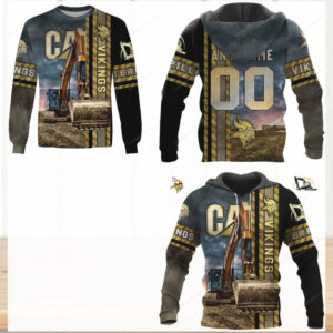 Heavy Duty Excavator Vikings Hoodie