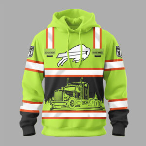 High Visibility Truck Driver Hoodie with Buffalo Bills Logo