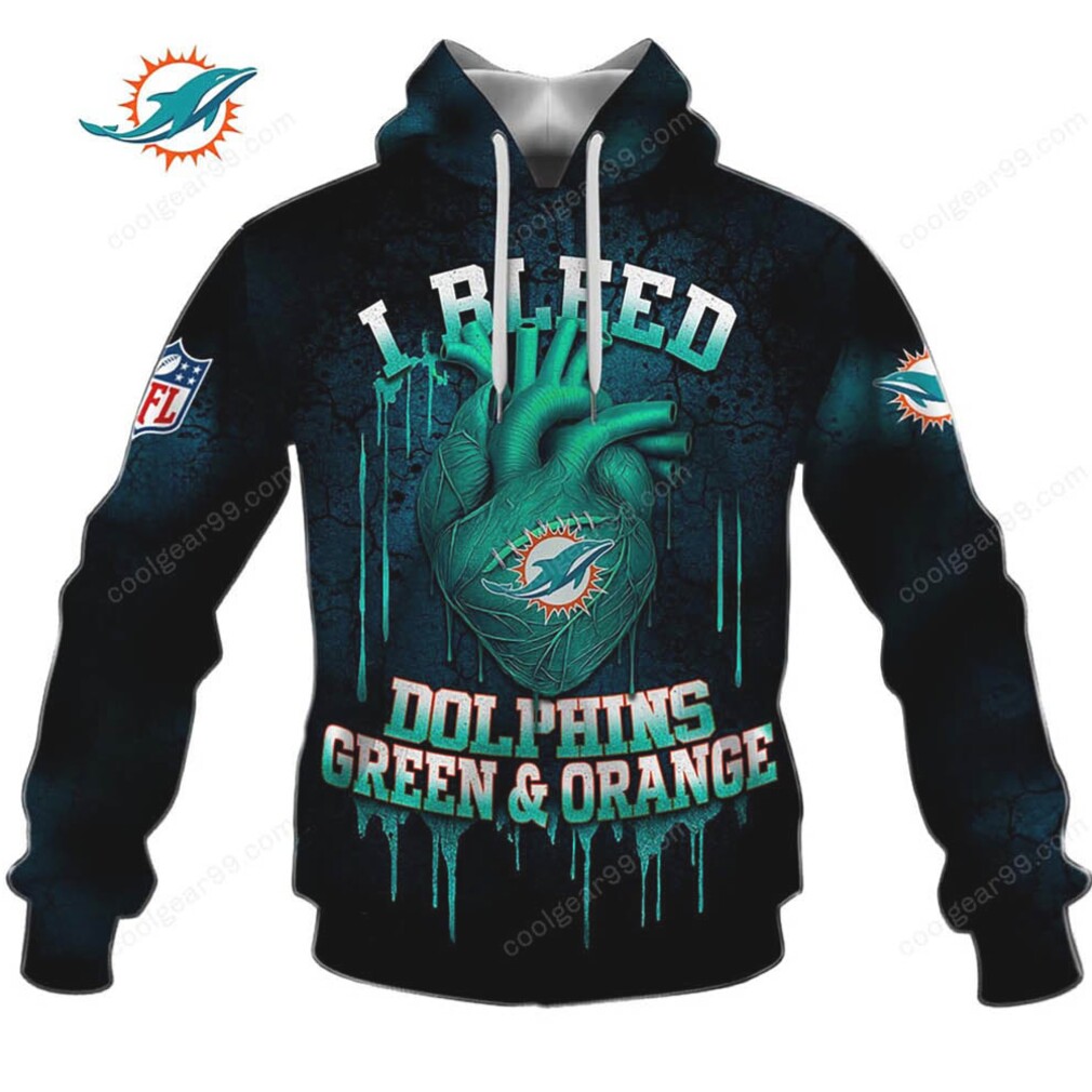 I Bleed Dolphins Green & Orange Apparel Collection Shirt I Bleed Dolphins Green & Orange Apparel Collection Shirt