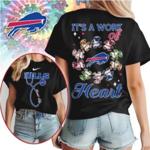 It's a Work of Heart Buffalo Bills Nurse Life T Shirt