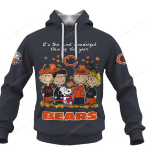 It’s the Most Wonderful Time of the Year Chicago Bears Peanuts Holiday Hoodie It’s the Most Wonderful Time of the Year Chicago Bears Peanuts Holiday Hoodie