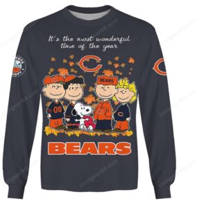 It's the Most Wonderful Time of the Year Chicago Bears Peanuts Holiday Hoodie