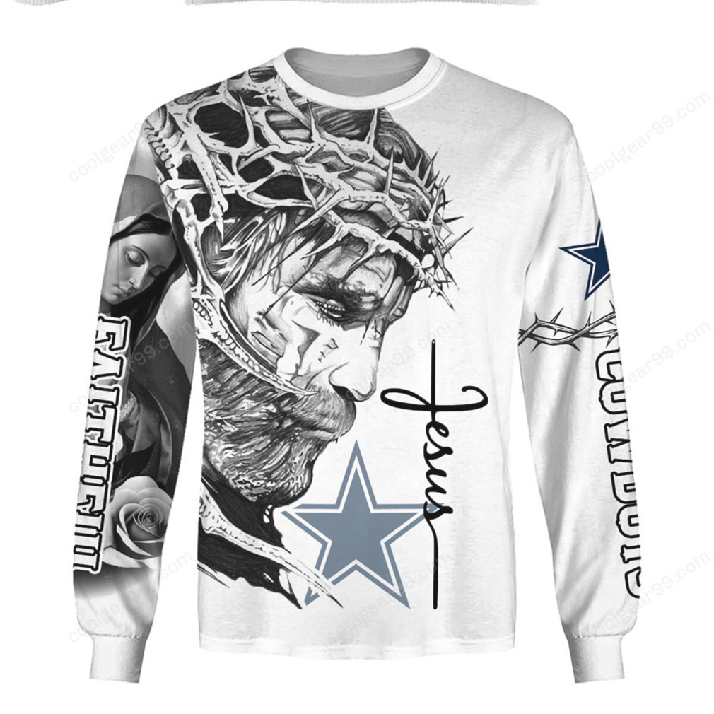 Jesus Crown of Thorns Dallas Cowboys Hoddie Jesus Crown of Thorns Dallas Cowboys Hoddie