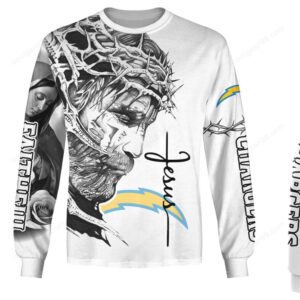 Jesus Themed Los Angeles Chargers Fan Collection Hoodie