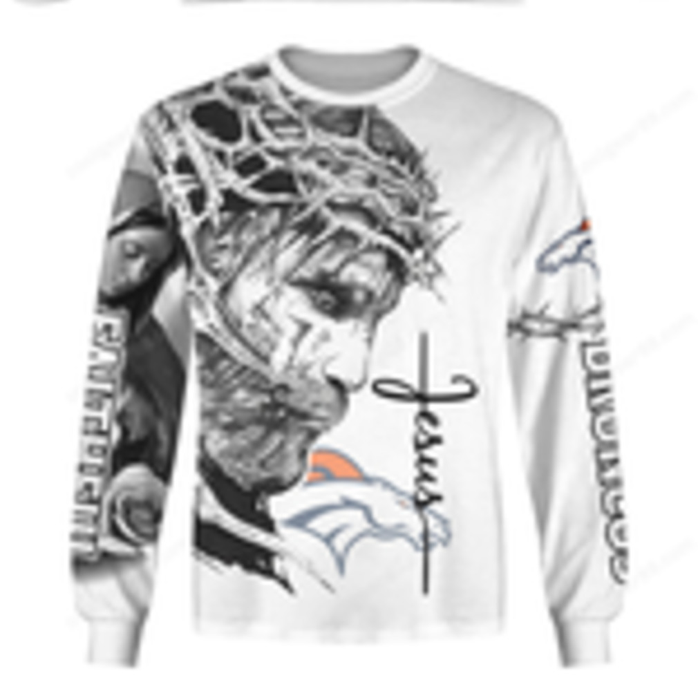 Jesus with Crown of Thorns Denver Broncos hoodie Jesus with Crown of Thorns Denver Broncos hoodie