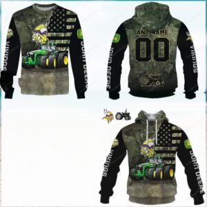 John Deere Minnesota Vikings Camo Apparel Collection Hoodie John Deere Minnesota Vikings Camo Apparel Collection Hoodie