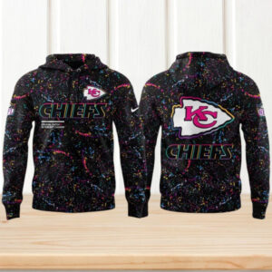 Kansas City Chiefs Crucial Catch Intercept Cancer Black Speckle Hoodie