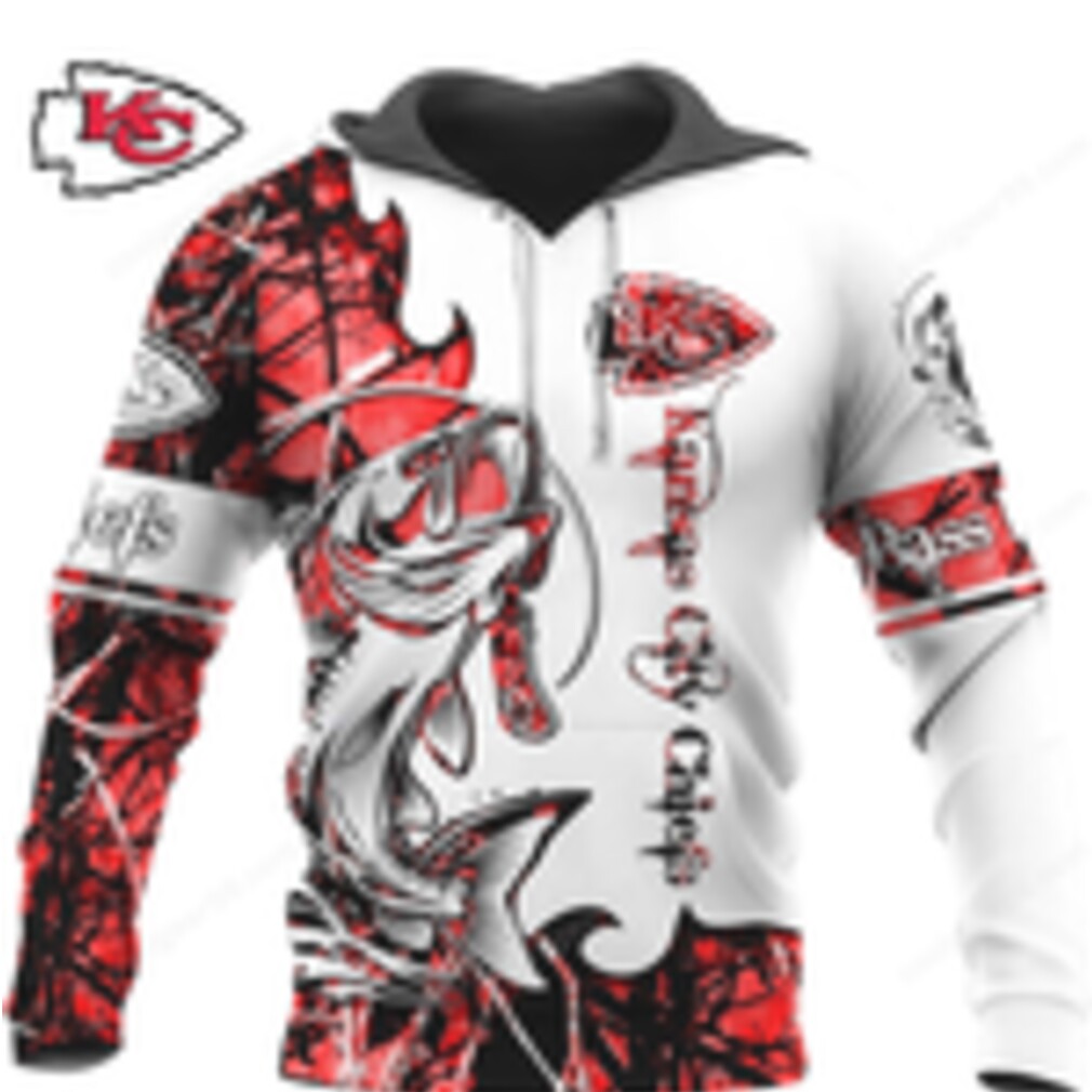 Kansas City Chiefs Red Camo Fishing Hoodie Kansas City Chiefs Red Camo Fishing Hoodie