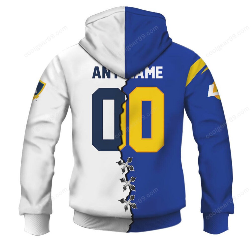 LA Galaxy Split Design Long Sleeve T Shirt & Hoodie Custom Name & Number 00 Apparel LA Galaxy Split Design Long Sleeve T Shirt & Hoodie Custom Name & Number 00 Apparel
