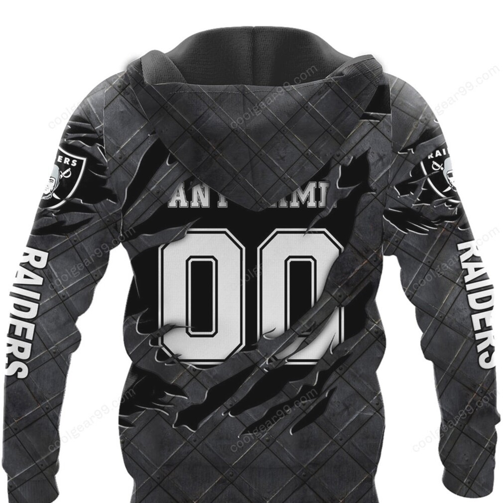 Las Vegas Raiders Black Metal Hoodie Las Vegas Raiders Black Metal Hoodie