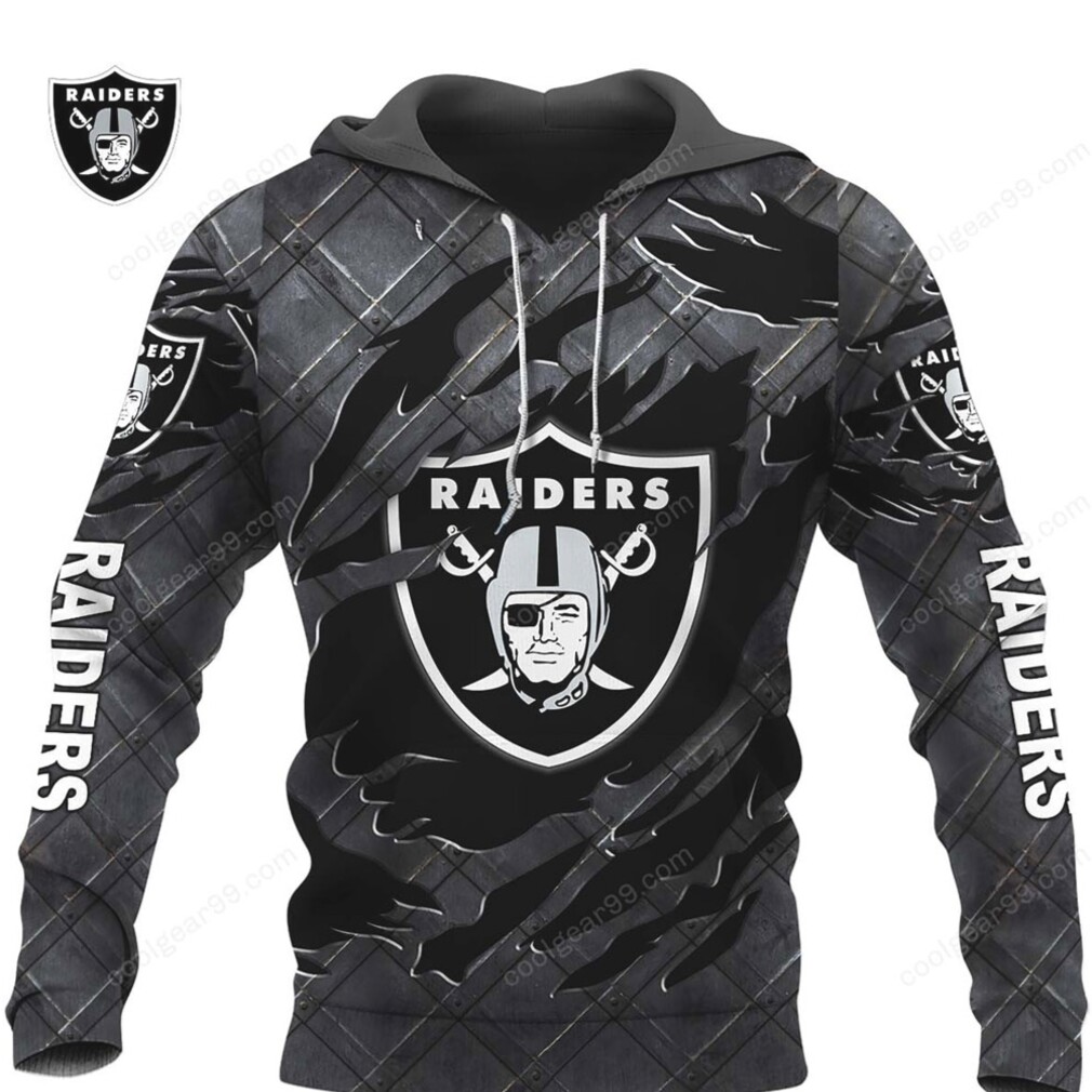 Las Vegas Raiders Black Metal Hoodie Las Vegas Raiders Black Metal Hoodie