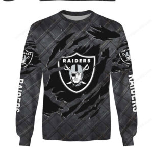 Las Vegas Raiders Black Metal Hoodie