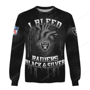 Las Vegas Raiders Bleed Heart NFL Hoodie