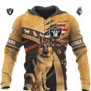 Las Vegas Raiders German Shepherd NFL Hoodie