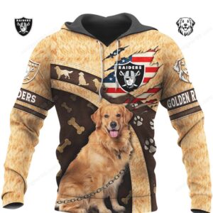 Las Vegas Raiders Golden Retriever Edition Hoodie