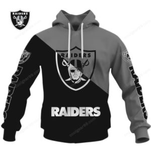 Las Vegas Raiders Monochrome Power NFL Hoodie