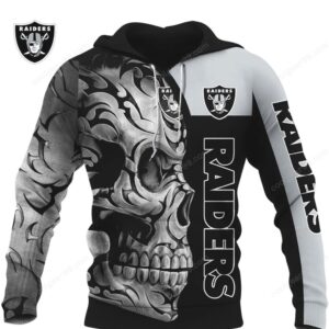 Las Vegas Raiders Skull Fury NFL Hoodie