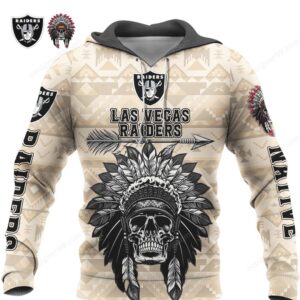 Las Vegas Raiders Skull Native NFL Hoodie