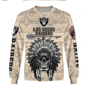 Las Vegas Raiders Skull Native NFL Hoodie