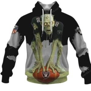 Las Vegas Raiders Zombie HLW Design NFL Shirt