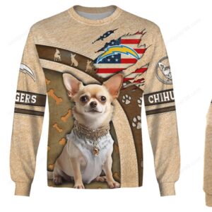 Los Angeles Chargers Chihuahua Pet Lover Hoodie