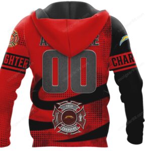 Los Angeles Chargers Firefighter Themed Hoodie Los Angeles Chargers Firefighter Themed Hoodie