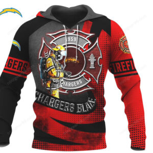 Los Angeles Chargers Firefighter Themed Hoodie
