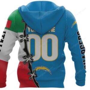 Los Angeles Chargers Italian Heritage Hybrid Hoodie Los Angeles Chargers Italian Heritage Hybrid Hoodie
