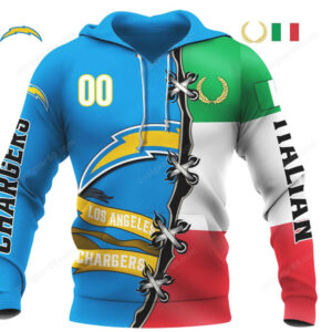 Los Angeles Chargers Italian Heritage Hybrid Hoodie
